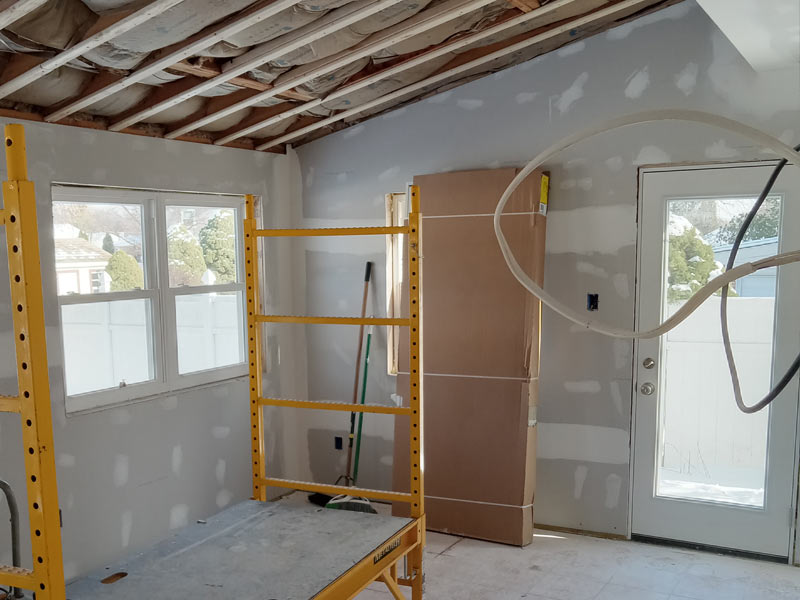 Drywall, doors and windows