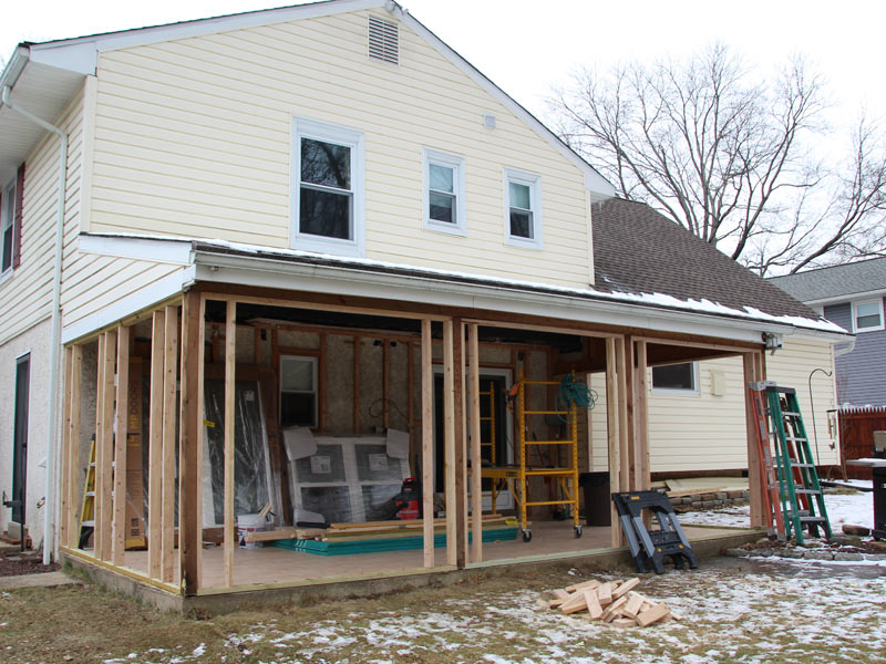 Sunroom new framing