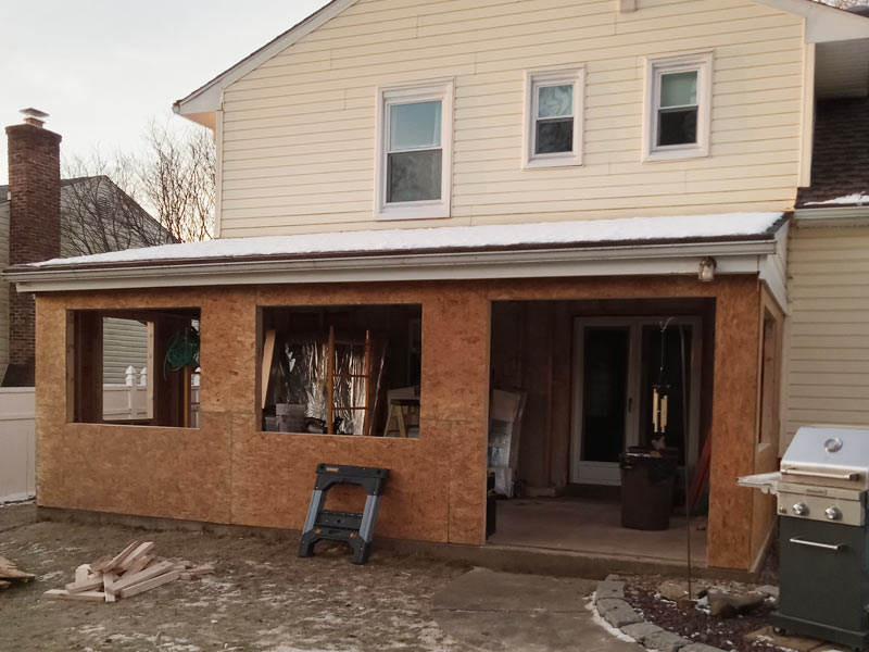 Sunroom new framing