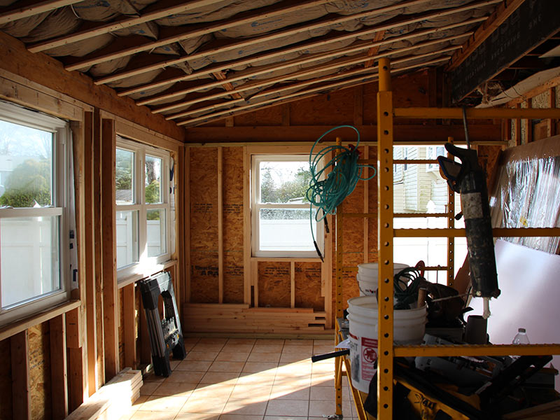 Sunroom new framing